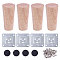 Wood Furniture Leg, Adjustable Table Chair Screw Feet, for Sofa, Cupboard, BurlyWood, 95x49mm