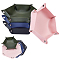 4Pcs 4 Colors PU Leather Storage Tray Box with Snap Button, for Key, Phone, Coin, Wallet, Watches, Hexagon, Mixed Color, Finished Product: 130x130x30mm, 1pc/color