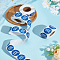 Coated Paper Self-adhesive Stickers, Round, Size Label, Royal Blue, 25mm