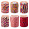 6 Rolls 6 Colors 4-Ply Polycotton Cord Metallic Cord, Handmade Macrame Cotton Rope, for String Wall Hangings Plant Hanger, DIY Craft String Knitting, Mixed Color, 1.5mm, about 4.3 yards(4m)/roll, 1 roll/color