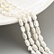 Natural Keshi Pearl Cultured Freshwater Pearl Beads Strands, Baroque Pearls, Two Sides Polished, Grade 3A, Snow, 4~4.5mm, Hole: 0.5mm, about 26~27pcs/strand, 6.30 inch(16cm)