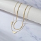 201 Stainless Steel Love Heart Pendant Double Layer Necklaces for Women, Golden, 15.12 inch(38.4cm)