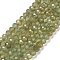 Natural Green Apatite Beads Strands, Faceted, Rondelle, 4x3mm, Hole: 0.7mm, about 130pcs/strand, 15.35''(39cm)