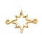 Zinc Alloy Open Back Bezel Links, For DIY UV Resin, Epoxy Resin, Pressed Flower Jewelry, Star, Golden, 20x25x1.5mm, Hole: 1.6mm