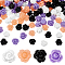 160Pcs 4 Colors Opaque Resin Beads, Rose Flower, Mixed Color, 9x7mm, Hole: 1mm, 40pcs/color