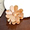 Resin Claw Hair Clips, Hair Accessories for Women & Girls, Flower, Sandy Brown, 82mm