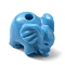 Synthetic Coral Beads, Dyed, Elephant, Deep Sky Blue, 14.5x10.5x8.5mm, Hole: 1.6mm
