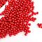 Imitation Pearl Acrylic Beads, No Hole, Round, Red, 1.5~2mm, about 10000pcs/bag