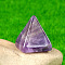 Natural Amethyst Healing Pyramid Figurines, Reiki Energy Stone Display Decorations, 17~20x18~20mm