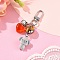 Animals Resin & Acrylic Pendant Decorations, with Alloy Swivel Clasps, Koala, 82mm