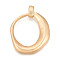 Rack Plating Alloy Big Pendants, Oval, Cadmium Free & Lead Free, Matte Gold Color, 70x54x6mm, Hole: 10x7.5mm
