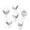 Brass Spacer Beads, Cadmium Free & Nickel Free & Lead Free, Twisted Cube, Real Platinum Plated, 3.2x3.2x2.9mm, Hole: 1.8mm