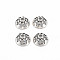 Tibetan Style Alloy Bead Caps, Cadmium Free & Lead Free, Apetalous, Flower, Antique Silver, 12.5x6mm, Hole: 2.5mm, about 1220pcs/1000g