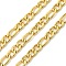 10M Ion Plating(IP) 304 Stainless Steel Figaro Chains, Unwelded, with Spool, Real 18K Gold Plated, 10.5x5.5x2mm & 8x5.5x2mm, about 32.81 Feet(10m)/Roll