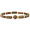 Natural Unakite Beads Stretch Bracelets for Men Women, Cuboid