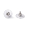 304 Stainless Steel Bullet Clutch Earring Backs, with Plastic Pads, Ear Nuts, Stainless Steel Color, 11.5x6mm, Hole: 0.7mm