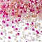Glass Beads, Mixed Style, Faceted Rondelle, Pink, 4x3.5mm, Hole: 1mm, about 500pcs/bag