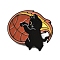 Cat with Basketball Sport Enamel Pins, Alloy Lapel Pin Backs for Backpack Clothes, Chocolate, 27x31mm