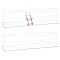 42 Holes Acrylic Earring Displays, Jewelry Display Rack, L-shaped, Clear, 18x5.1x4.7cm