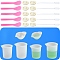 Epoxy Resin Jewelry Crafts Tool Sets, Including Silicone Pad Mat & Mixing Cups & Measuring Cups, Plastic Dropper & Cosmetic Spatula Scoop, Disposable Latex Finger Cots, Mixed Color, 29.5x21cm, 1pc