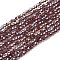 Glass Beads Strands, AB Color Plated, Faceted, Bicone, Plum, 2.9~3.3x2mm, Hole: 0.5mm, about 135~140pcs/strand, 38~40cm