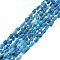 Raw Rough Natural Apatite Beads Strands, Nuggets, 8~12x5~7.5x3~6.5mm, Hole: 0.8mm, about 33~38pcs/strand, 15.55 inch(39.5cm)