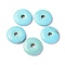 Natural Howlite Pendants, Dyed, Donut/Pi Disc, Sky Blue, Donut Width: 14mm, 35x7mm, Hole: 7mm