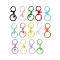 Alloy Keychain Clasps, with Iron Key Rings, Mixed Color, 65mm