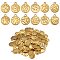 84 Pieces Zodiac Sign Charm Pendants 12 Constellation Charm Pendant Alloy Charm for Jewelry Necklace Earring Making Crafts, Golden, 13.8mm, Hole: 1.7mm