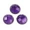 Natural Amethyst Cabochons, Half Round/Dome, Faceted, Grade A, 16x5.5~6mm