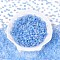 Baking Paint Glass Seed Beads, Rondelle, Cornflower Blue, 4~5x2mm, Hole: 1mm, about 25000 pcs/1000g