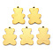 PVD Vacuum Plating 304 Stainless Steel Pendants, Laser Cut, Blank Stamping Tag, Bear, Real 18K Gold Plated, 16x11.5x1mm, Hole: 1mm