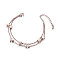 Trendy Stainless Steel Anklet, Double Layered Anklet, with Stars, Rose Gold, 200mm