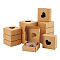 Square Hollow Out Heart Kraft Paper Storage Gift Boxes, Gift Packaging Case for Soap Packaging, BurlyWood, 6.5x6.5x3cm