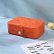 PU Leather Jewelry Set Organizer Box, Travel Portable Jewelry Storage Box, for Earrings Necklace Jewelry, Orange Red, 16x11x5cm