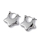 Non-Tarnish 304 Stainless Steel Star Thick Hoop Earrings for Women, Stainless Steel Color, 20.5x18x3.5mm, Pin: 0.5mm