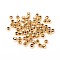 Brass Solid Beads, Long-Lasting Plated, Rondelle, Golden, 3x2.5mm, Hole: 1.2mm