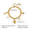 Summer Beach 304 Stainless Steel & Natural Pearl Charm Bracelets for Women, Golden, Shell Shape, 6-3/4 inch(17cm)