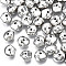 CCB Plastic Beads, Polyhedron, Platinum, 9.5x9x7mm, Hole: 1.5mm