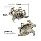 Tibetan Style Alloy Pendants, Cadmium Free & Nickel Free & Lead Free, Sea Turtle, Antique Silver, 18x21x3mm, Hole: 2mm