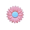 Food Grade Eco-Friendly Silicone Focal Beads, Daisy, Pearl Pink, 20x20mm, Hole: 2mm