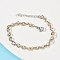 304 Stainless Steel Rolo Chain Bracelets for Women, Ion Plating(IP), Golden & Stainless Steel Color, 6-3/4 inch(17.1cm)