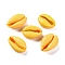 Baking Painted Cowrie Shell Beads, No Hole/Undrilled, Gold, 14.5~22x9~15.5x6~9.5mm
