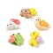 Cartoon Animals Opaque Resin Decoden Cabochons, Rabbit & Rabbit & Giraffe, Mixed Shapes, Mixed Color, 10.5~14x12~13x5~6mm