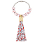 Imitation Leather Tassel Pendant Decorations, Wood Beads and Iron Ring for Bag Ornaments, Baseball, 145mm