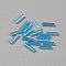 300Pcs Transparent Glass Round Bugle Beads, Round Hole, Turquoise, 6~7x2mm, Hole: 0.8~0.9mm