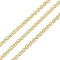 Brass Textured Cable Chains, Rack Plating, Cadmium Free & Lead Free, Long-Lasting Plated, Soldered, with Spool, Real 18K Gold Plated, 1.5x2x0.5mm