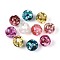 Transparent Resin Beads, Round, with Paillette, Mixed Color, 16mm, Hole: 2mm
