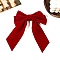 Velvet Alligator Hair Clips, Hair Accessories for Women Girls, Bowknot, FireBrick, 150mm