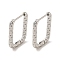 Non-Tarnish 304 Stainless Steel Earring Findings, Stainless Steel Color, 21x14x2mm, Hole: 16.5x9mm, Pin: 0.8mm